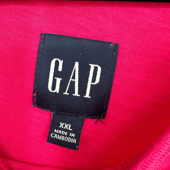 Gap Dress XXL Pink Mini Tiered Cotton Pockets Boho Cottage Boho Bohemian Flowy - Picture 2 of 7